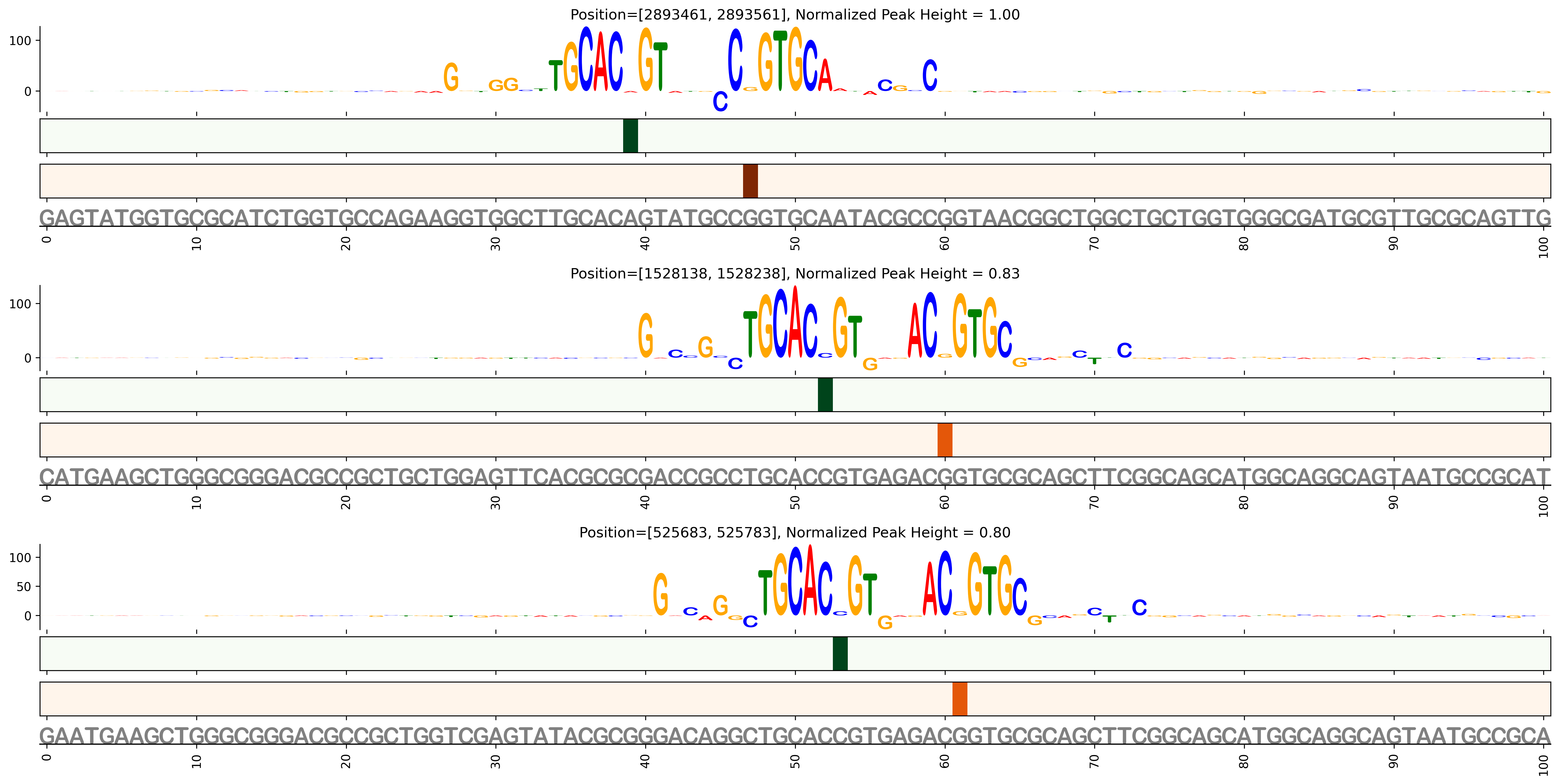 Predicted Binding in Top ChIP-Seq Binding Sites